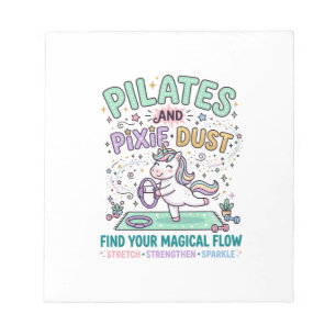 Bloc-note Pilates de licorne et poussière de pixie typograph