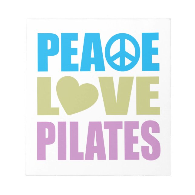 Bloc-note Pilates Peace Love (Devant)