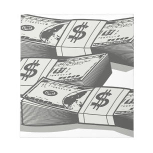 Bloc-note Piles d'argent liquide