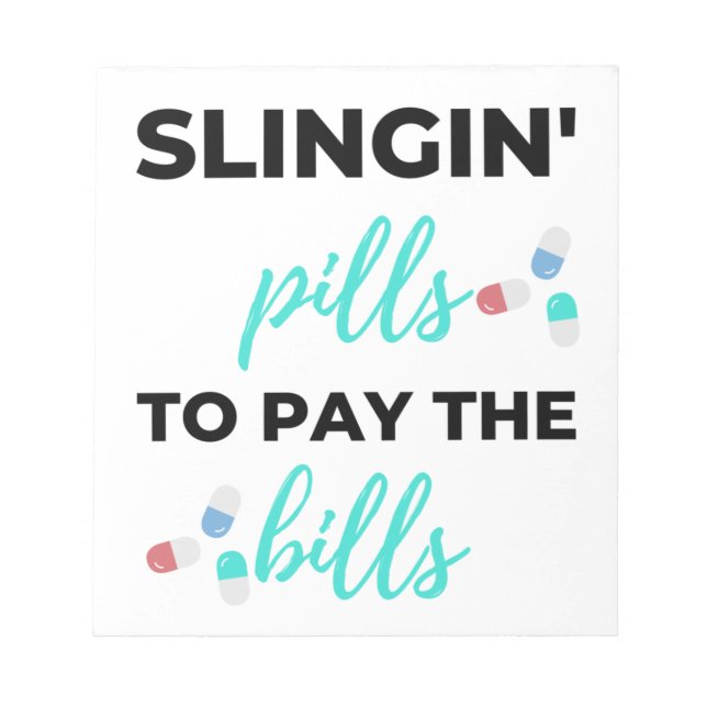 Bloc-note Pilules de slingin pour payer les factures 2 (Devant)