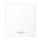 Pinceau rose clair Script Monogramme Moderne tenda