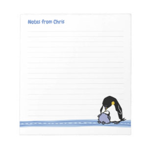 Bloc-note Pingouins de la faune Note Pad