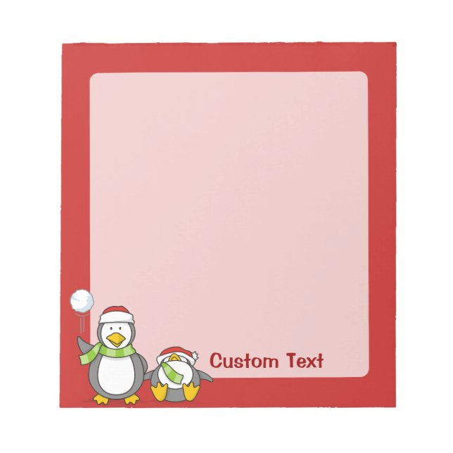 Bloc-note Pingouins de Noël (Devant)