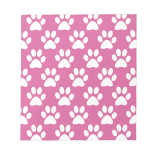 Bloc-note Pink and white puppy paws
