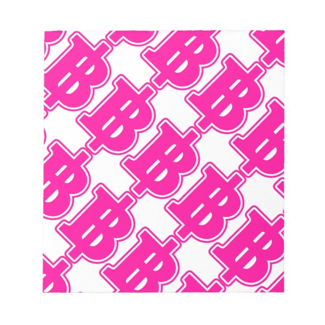 Bloc-note PINK BAHT SIGNER ฿ Thai Devise ฿ (Devant)