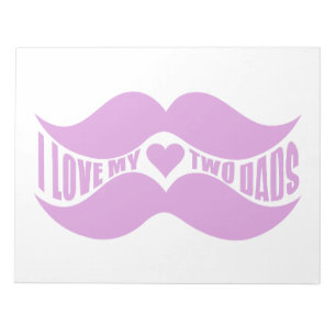 Bloc-note Pink Mustaches custom notepad