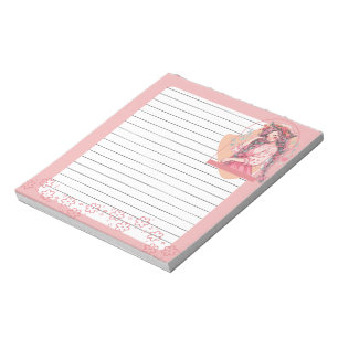 Bloc-note Pink Simple mignon Anime Boho Notepad
