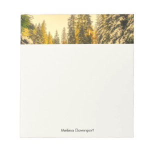 Bloc-note Pins d'hiver neige arbres Nature Photo