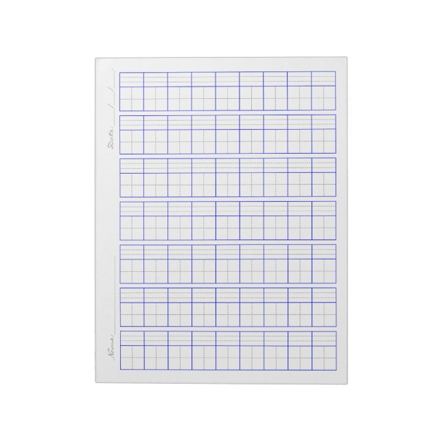 Bloc-note Pinyin Tianzi Grid Paper, Chinese Writing Practice (Tourné)