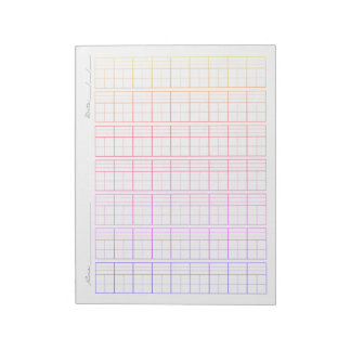 Bloc-note Pinyin Tianzi Grid Paper, Chinese Writing Practice