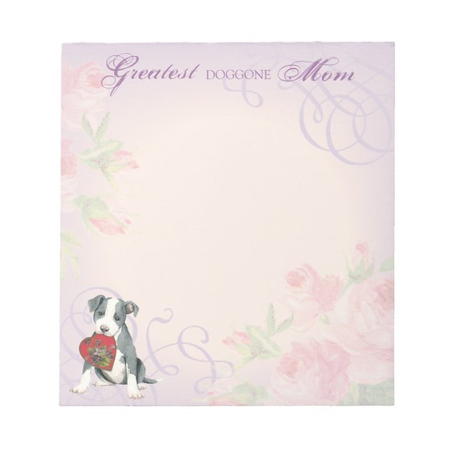 Bloc-note Pit Bull Heart Maman (Devant)