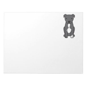 Bloc-note Pitbull Terrier américain (oreilles naturelles)