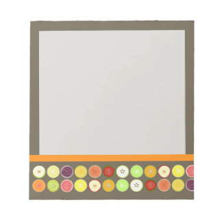 Bloc-note PixDezines jus de fruits rétro/do-it-yourself coul