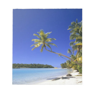 Bloc-note Plage bordée de palmiers Îles Cook