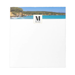 Bloc-note Plage exotique Île tropicale Paradis Monogramme