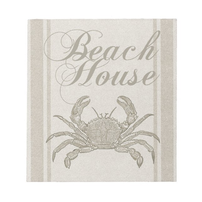 Bloc-note Plage House Crab Seashore (Devant)