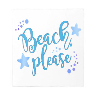 Bloc-note Plage s'il vous plaît