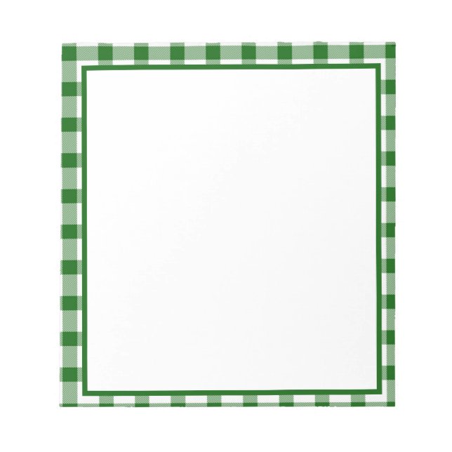 Bloc-note Plaid vert (Devant)