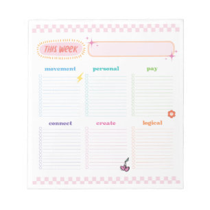 Bloc-note Plan de planification de bloc de temps