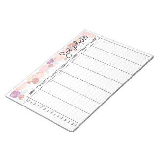 Bloc-note Planificateur blanc hebdomadaire 