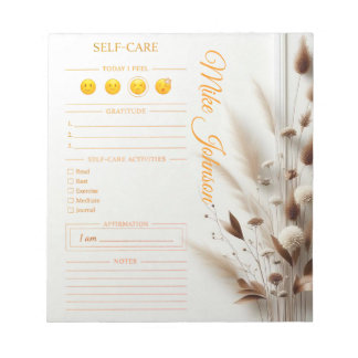 Bloc-note Planificateur classique de soins personnels en aqu