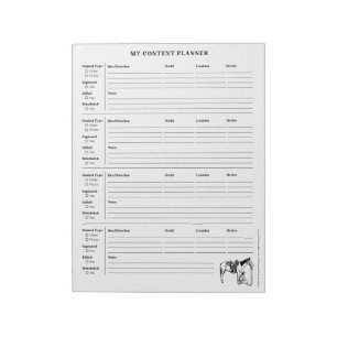 Bloc-note Planificateur de contenu des médias sociaux