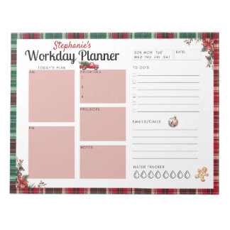 Bloc-note Planificateur de jour de Noël personnalisé