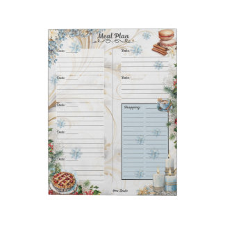 Bloc-note Planificateur de repas de 7 jours Sugar Coat It
