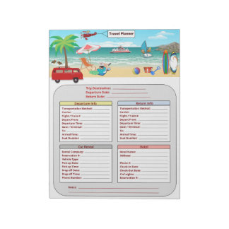 Bloc-note Planificateur de voyage