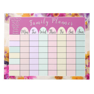 Bloc-note Planificateur Floral