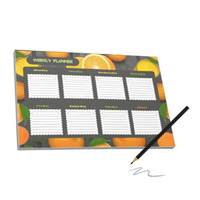 Bloc-note Planificateur hebdomadaire avec oranges (Créateur téléchargé)