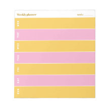 Planificateur hebdomadaire personnalisé jaune enso
