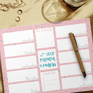 Bloc-note Planificateur hebdomadaire quotidien pour faire