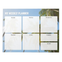 Planificateur hebdomadaire Tropical Pams pour les
