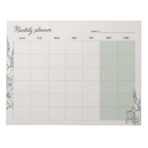 Planificateur mensuel minimal beige du lun-dim, te