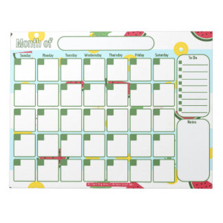 Bloc-note Planificateur mensuel personnalisé | Pineappy Wate