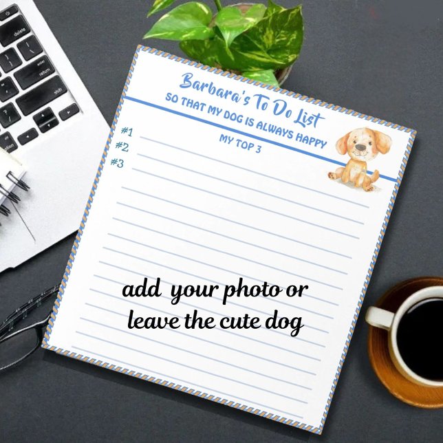Bloc-note Planificateur personnalisé pour chien heureux ou p (Créateur téléchargé)