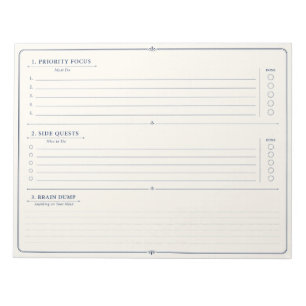 Bloc-note Planificateur prioritaire neurodivergent Autisme T
