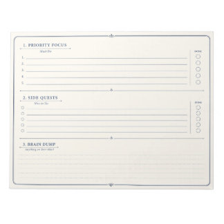 Bloc-note Planificateur prioritaire neurodivergent Autisme T