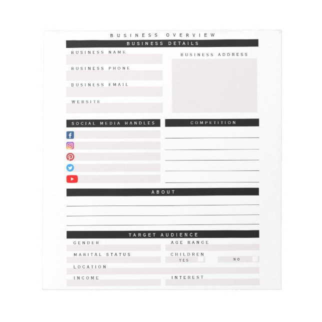 Bloc-note Planificateur professionnel personnalisé (Devant)