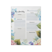 Planificateur quotidien avec bordure florale éléga
