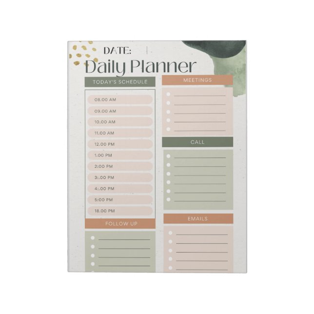 Bloc-note Planificateur quotidien de TDAH pour adultes (Tourné)