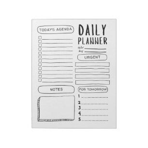 Bloc-note Planificateur quotidien minimaliste Doodle