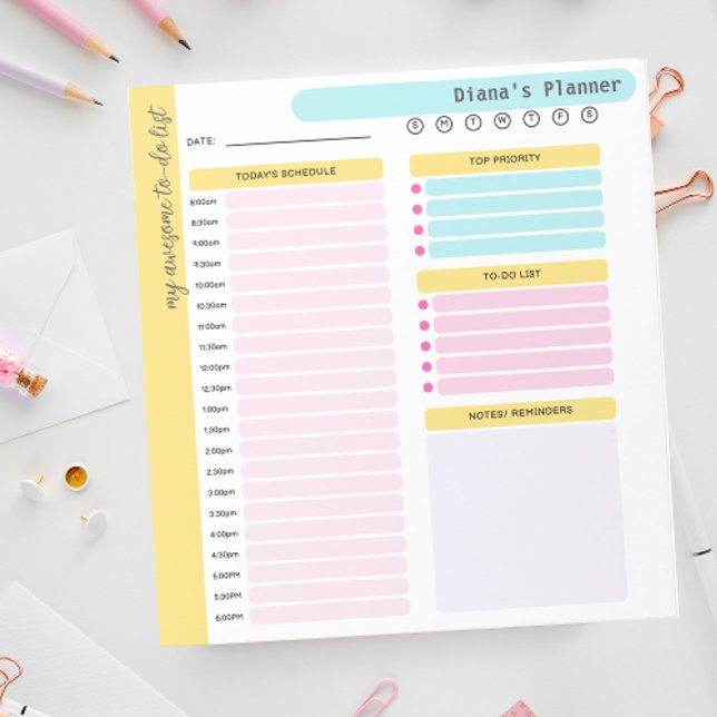Bloc-note Planificateur quotidien moderne calendrier notes e (Créateur téléchargé)