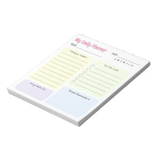 Bloc-note Planificateur quotidien non daté mignon