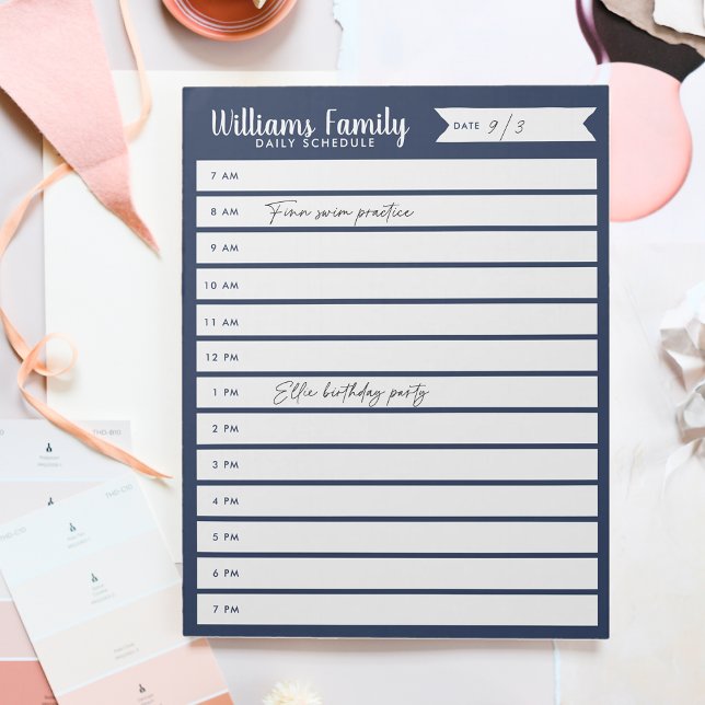 Bloc-note Planification quotidienne de la famille personnali (Créateur téléchargé)
