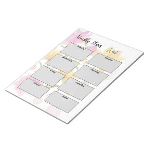 Bloc-note plans hebdomadaires minimalistes