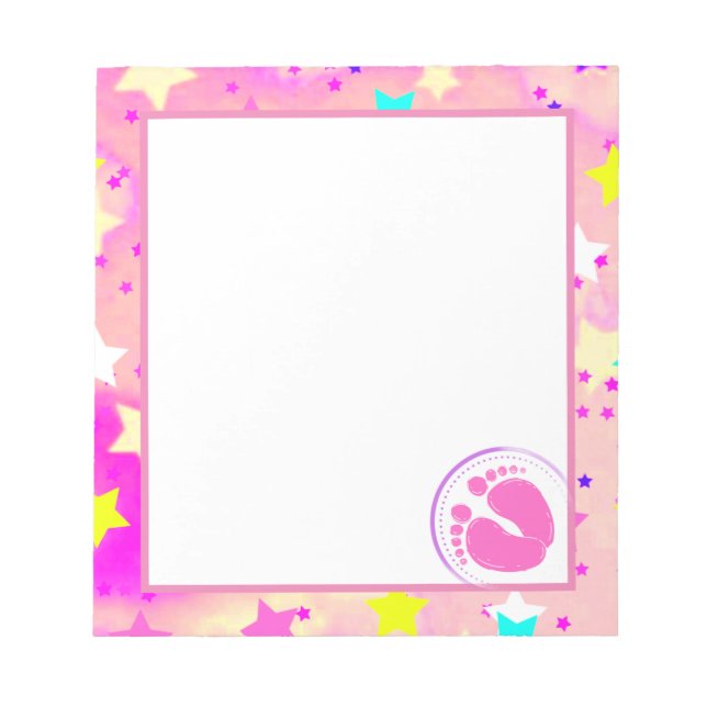 Bloc-note Plaque de note baby shower (Devant)