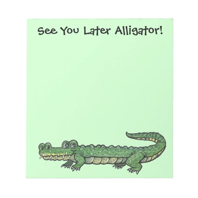 Bloc-note Plaque de note de l'alligator (Devant)