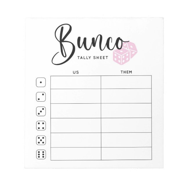 Bloc-note Plaque de tôle Bunco (Devant)